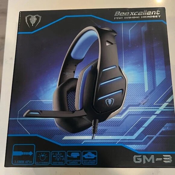 New Beexcellent GM3 Gaming Headset Wired Gaming Headphone With Mics - Picture 1 of 8